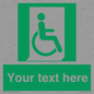 SA7213: Custom sign safe condition Emergency exit for people unable to walk or with walking impairment (right)