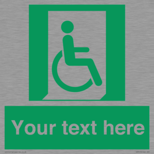 SA7213: Custom sign safe condition Emergency exit for people unable to walk or with walking impairment (right)