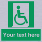 SA7213: Custom sign safe condition Emergency exit for people unable to walk or with walking impairment (right)