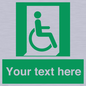 SA7213: Custom sign safe condition Emergency exit for people unable to walk or with walking impairment (right)