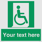 SA7213: Custom sign safe condition Emergency exit for people unable to walk or with walking impairment (right)