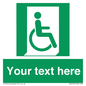 SA7213: Custom sign safe condition Emergency exit for people unable to walk or with walking impairment (right)