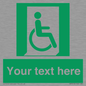 SA7213: Custom sign safe condition Emergency exit for people unable to walk or with walking impairment (right)