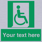 SA7213: Custom sign safe condition Emergency exit for people unable to walk or with walking impairment (right)
