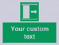 SA7216: Custom sign safe condition Door slides right to open