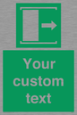 SA7216: Custom sign safe condition Door slides right to open