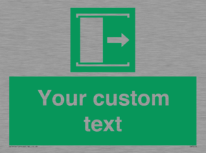 SA7216: Custom sign safe condition Door slides right to open
