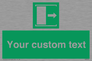 SA7216: Custom sign safe condition Door slides right to open