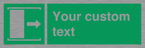 SA7216: Custom sign safe condition Door slides right to open