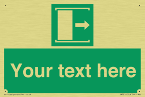 SA7216: Custom sign safe condition Door slides right to open