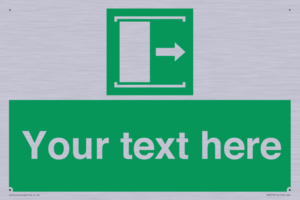 SA7216: Custom sign safe condition Door slides right to open