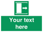 SA7216: Custom sign safe condition Door slides right to open