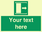 SA7216: Custom sign safe condition Door slides right to open
