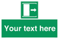 SA7216: Custom sign safe condition Door slides right to open