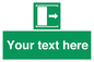 SA7216: Custom sign safe condition Door slides right to open