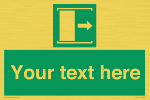 SA7216: Custom sign safe condition Door slides right to open