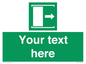 SA7216: Custom sign safe condition Door slides right to open