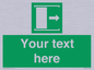 SA7216: Custom sign safe condition Door slides right to open