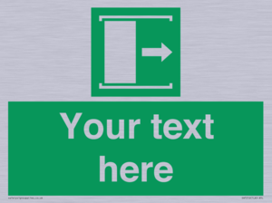 SA7216: Custom sign safe condition Door slides right to open