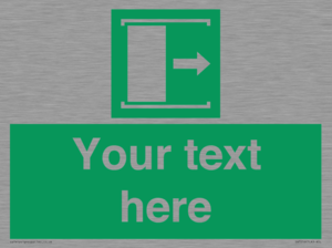 SA7216: Custom sign safe condition Door slides right to open