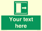 SA7216: Custom sign safe condition Door slides right to open