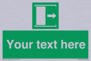 SA7216: Custom sign safe condition Door slides right to open