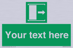 SA7216: Custom sign safe condition Door slides right to open