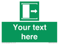 SA7216: Custom sign safe condition Door slides right to open