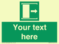 SA7216: Custom sign safe condition Door slides right to open