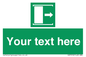 SA7216: Custom sign safe condition Door slides right to open