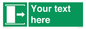 SA7216: Custom sign safe condition Door slides right to open