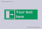 SA7216: Custom sign safe condition Door slides right to open