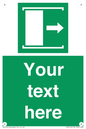 SA7216: Custom sign safe condition Door slides right to open