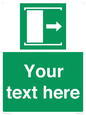 SA7216: Custom sign safe condition Door slides right to open