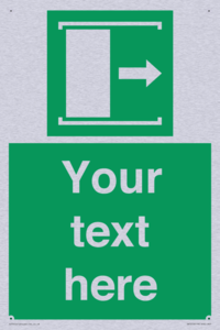 SA7216: Custom sign safe condition Door slides right to open