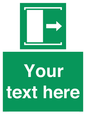 SA7216: Custom sign safe condition Door slides right to open