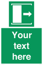 SA7216: Custom sign safe condition Door slides right to open