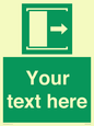 SA7216: Custom sign safe condition Door slides right to open