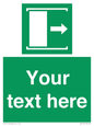 SA7216: Custom sign safe condition Door slides right to open