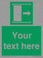 SA7216: Custom sign safe condition Door slides right to open