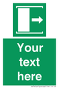 SA7216: Custom sign safe condition Door slides right to open