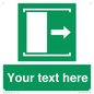 SA7216: Custom sign safe condition Door slides right to open