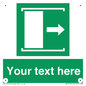 SA7216: Custom sign safe condition Door slides right to open
