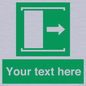 SA7216: Custom sign safe condition Door slides right to open