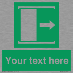SA7216: Custom sign safe condition Door slides right to open