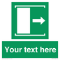 SA7216: Custom sign safe condition Door slides right to open
