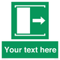 SA7216: Custom sign safe condition Door slides right to open