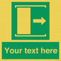 SA7216: Custom sign safe condition Door slides right to open