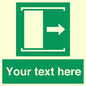 SA7216: Custom sign safe condition Door slides right to open