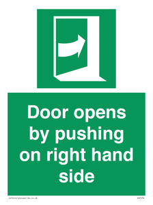 SA7234: Door opens by pushing on right hand side